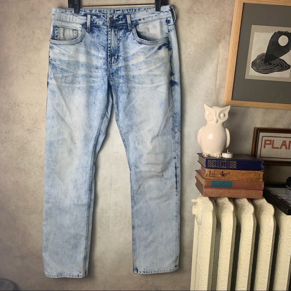 Buffalo David Bitton Live Free 1972 white washed jeans 33x30